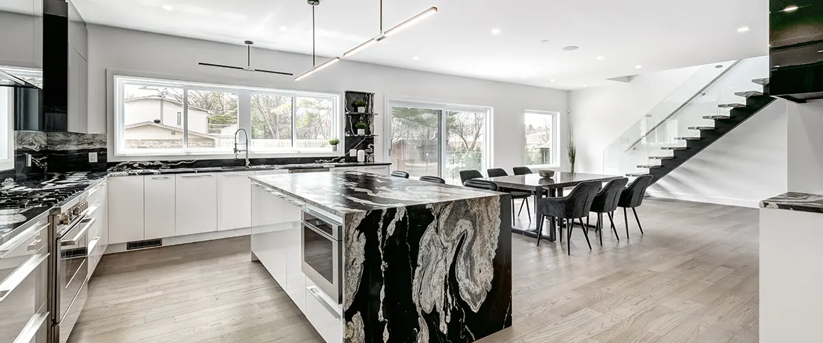 black-and-white-marble-kitchen