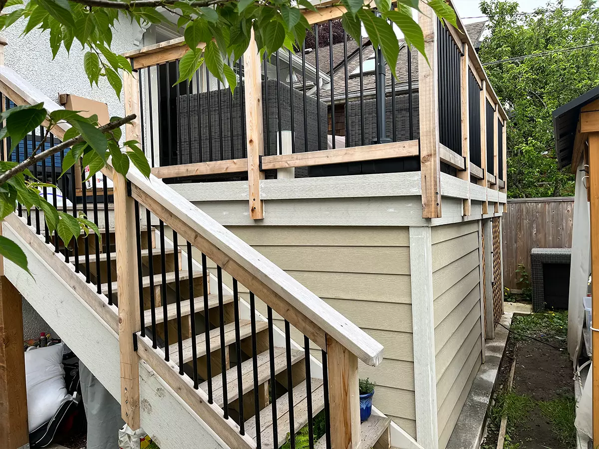 Deck after rebuilding by City & Country Contracting, Vancouver