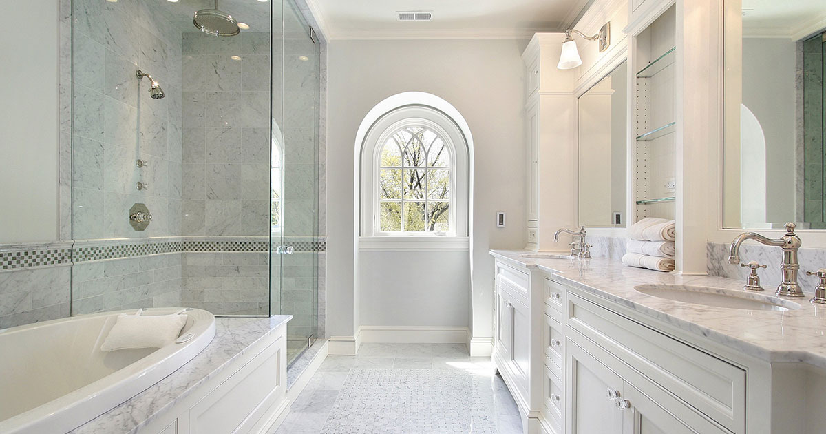elegant bathroom white marble