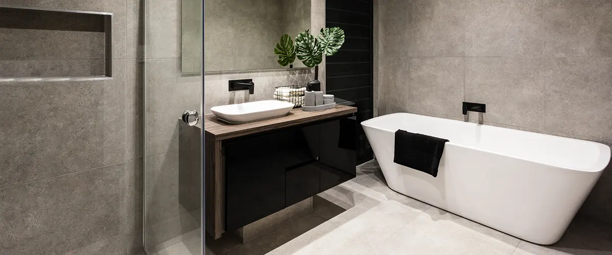 modern gray bathroom
