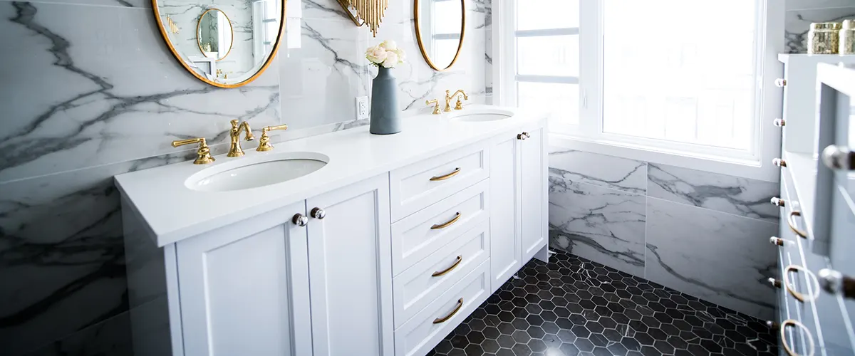 marble-tile-bathroom-double vanity
