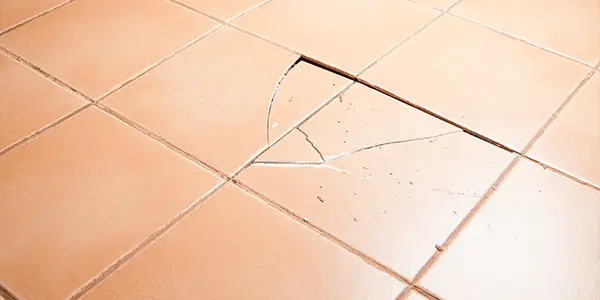 Cracked tile