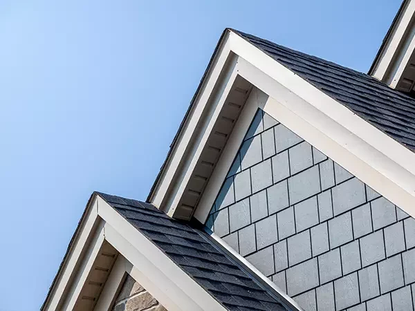 House Roof with new installed fascia board